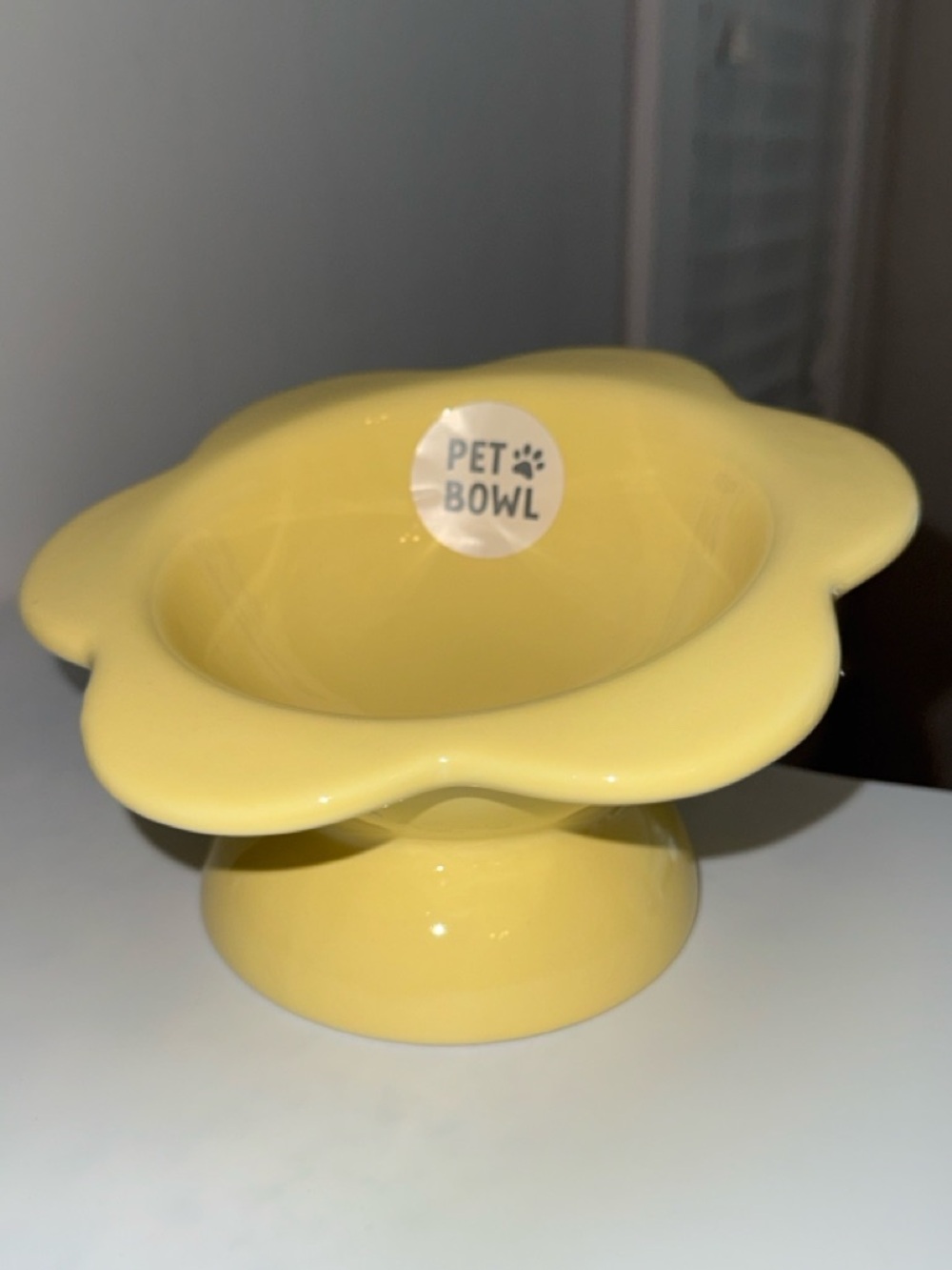 Flower Pedestal Cat Food Bowl Candy Dish
